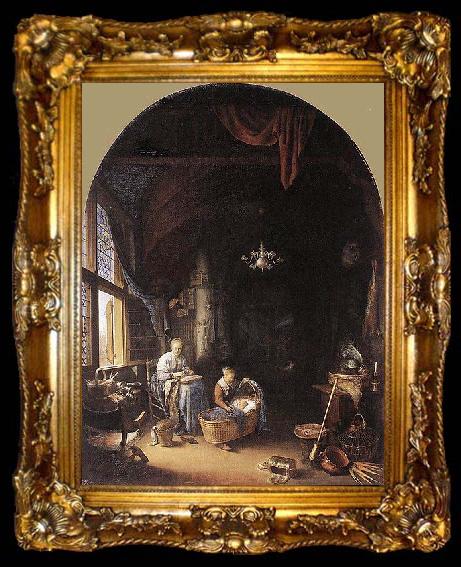 framed  Gerard Dou The young mother, ta009-2